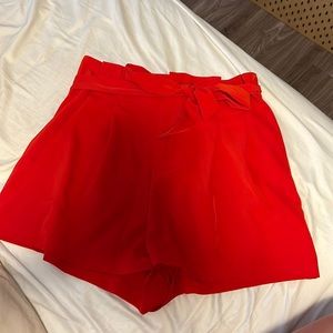 Red-Orange High Waisted Shorts